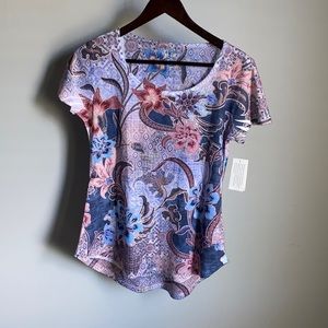 NWT! Style And Co Ladies Printed High Low Top